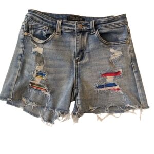 Judy Blue Distressed Denim Shorts - Small